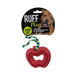 RUFF PLAY DOG TOY RUBBER DENTAL APPLE