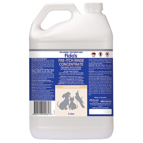 FIDO'S FRE-ITCH RINCE CONCENTRATE 5LTR