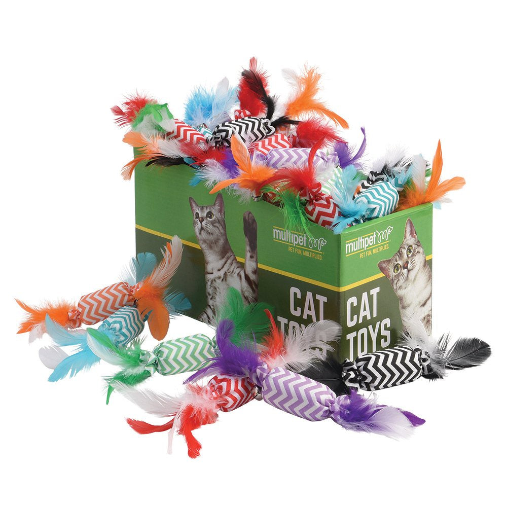 CANDY CRACKLE CAT TOY ASSTD COLOURS