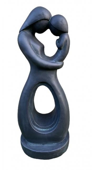 MOTHER WITH CHILD ABSTRACT STATUE