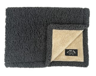 IT'S BED TIME DOG BLANKET PLUSH GREY/BEIGE