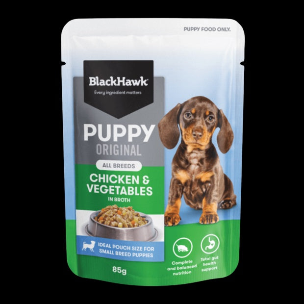 BLACKHAWK PUPPY WET CHICKEN INDIVIDUAL 85G SATCHET