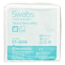 GAUSE SWABS NON WOVEN 10CM 100S