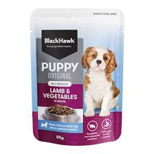 BLACKHAWK PUPPY WET LAMB 85G INDIVIDUAL SATCHET