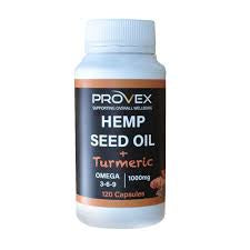 PROVEX HEMP SEED OIL & TURMERIC CAPSULES 120 CAPS