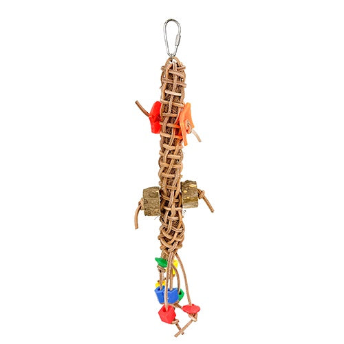 AVIAN CARE BIRD TOY LEATHER WEAVE KABOB 38CM