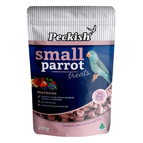 PECKISH SMALL PARROT TREATS MIXED BERRIES 200G
