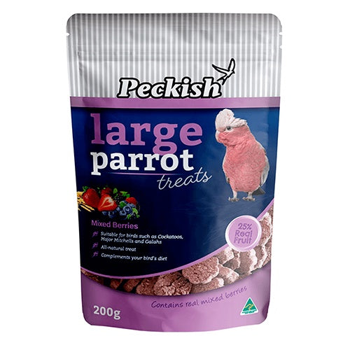 PECKISH LARGE PARROT TREATS MIXED BERRIES 200G