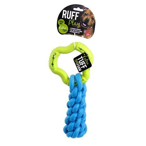 ROUGH PLAY FOAM DENTAL RING WITH ROPE