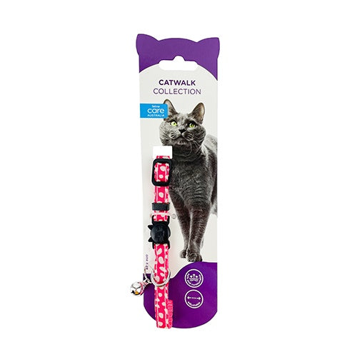 COLLAR CAT PINK W/DOTS