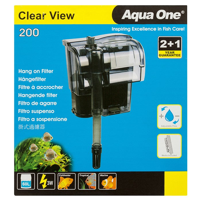 AQUA ONE CLEARVIEW 200 HANG ON FILTER